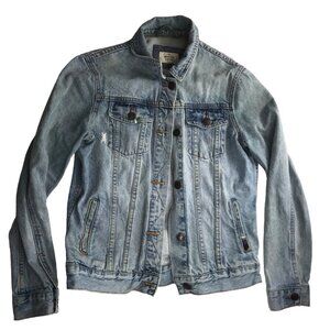 MARINE LAYER Denim Jean Jacket Blue. Pockets. Size Women's Small. 100% Cotton.